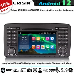 8-Kern Autoradio Android 13 GPS Navi für Mercedes R-Klasse W251 CarPlay DVD 64GB - Bild 1 von 12