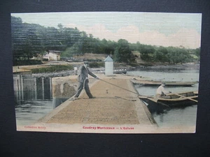 Coudray Montceaux l'écluse Carte couleur Toilée à voir - Picture 1 of 1