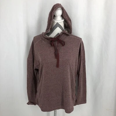 Max Studio 红色高低长袖连帽运动衫 A709S33 XS 全新带标签 — 第 1/4 张图片