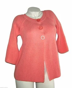 Strickjacke Cardigan Babydoll Jacke Gr 36 38 S apricot orange Baumwolle Neu - Bild 1 von 2