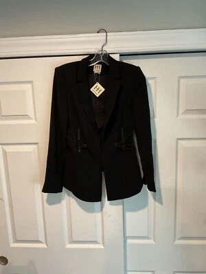 NWT Haute Hippie Vintage Black Suit Jacket Blazer Riding Coat Gift Y2K sz 4 $525 - Image 1 of 4