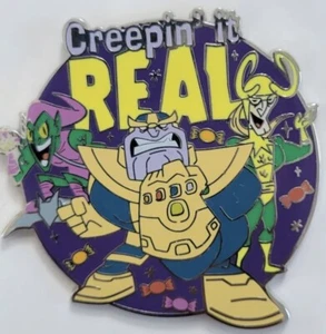 Disney Parks Villains Thanos Loki Marvel Green Goblin Creepin’ It Real Pin NEW - Picture 1 of 3