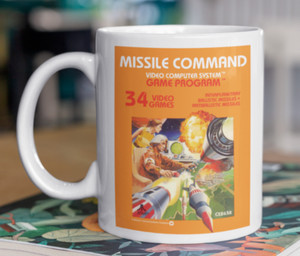 Tasse personnalisée Atari 2600 VCS Missile Command. Cadeau Retro Gamer