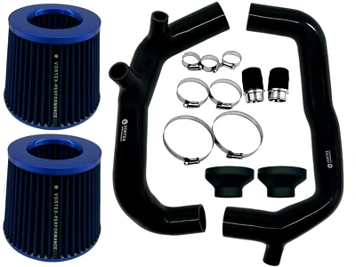 for BMW 335 535 135 inlets E90 E92 2 inch N54 Air intake - BLACK BLAF - Image 1 of 4