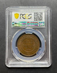 1921 Australian Penny (Uncirculated Plus) PCGS MS62 - Picture 1 of 2