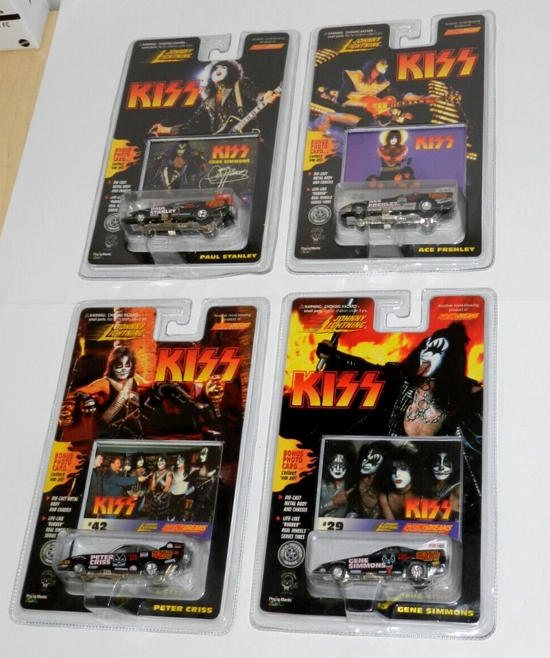 KISS JOHNNY LIGHTNING CLASSIC SET OF 4 PAUL GENE ACE PETER ORIGINAL 4 CARS - Image 1 of 4