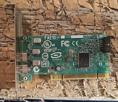 Dell 2 Port IEEE-1394 PCI FireWire Controller Card H924H FAE10 - Image 1 of 3