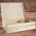 Rectangular A4 Wooden Box with Lid | 34 x 25 x 10 cm | Plain Decorative Pine
