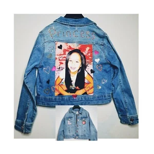 Personalised Kids Denim Jacket - Picture 1 of 11