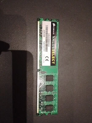 Corsair VS2GB800D2 2 GB DDR2 memoria RAM 240 pin PC2-6400U (non ECC) (F30) - Immagine 1 di 3