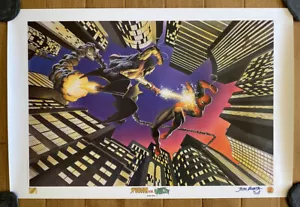 John Romita Sr SIGNED 36x24 Spiderman VS Green Goblin Poster AUTOGRAPHED Marvel - Picture 1 of 4
