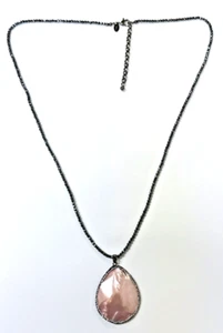 QVC Joan Rivers Pink Pave' Encrusted Teardrop Necklace - Picture 1 of 3