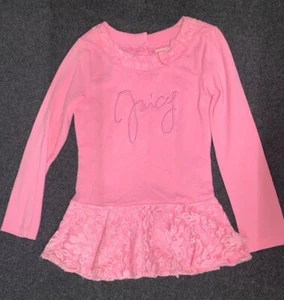 Juicy Couture  Girls  Pink Long sleeve  Top  tunic Shirt Size 6 i219 - Picture 1 of 7
