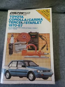 Chilton Manual Toyota Corolla/Carina/Tercel/Starlet 1970-87 - Foto 1 di 4