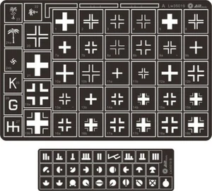 Maschera stencil cittadella 1/35 seconda guerra mondiale croce tedesca e unità di funzionamento LW35019 - Foto 1 di 1