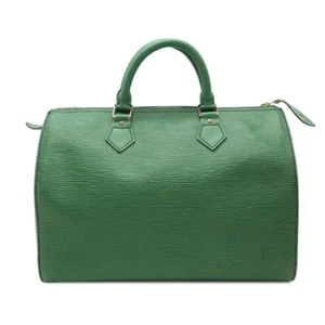 Louis Vuitton Epi Speedy 30 Leather Hand bag Mini Boston Bag Green Auth Used - Picture 1 of 8