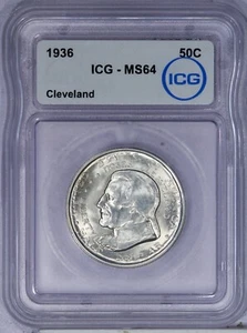 Medio dólar Cleveland 1936 50C ICG MS64 - Imagen 1 de 2