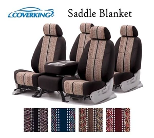 Coverking Custom Seat Covers Saddle Blanket Front and Rear Row - 4 Color Options - Picture 1 of 5