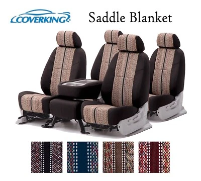 Cubiertas de asiento personalizadas Coverking manta de sillín fila delantera y trasera - 4 opciones de color Foto 1 de 4