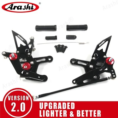 For Kawasaki Ninja ZX-10R ZX1000 ABS 2016-2020 Standard Shift Rearsets Foot Pegs — 第 1/4 张图片
