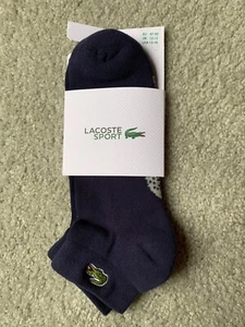 NWT Men's Lacoste Navy Cotton Socks - size 13-16 (US) 43-50 (EU) - Picture 1 of 6