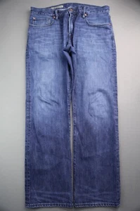 Pantalones de mezclilla para hombre Gap 1969 rectos oscuros 5 bolsillos talla 34x30 - Imagen 1 de 10
