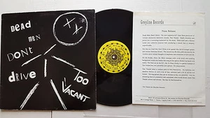 TOO VACANT - Dead Men Don't Drive PRIVATE 1990 PROMO EP + Bio ALT ROCK - Picture 1 of 1