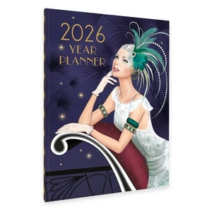 2026 Art Deco Monthly Year Planner Hardback NEW *FREE P&P* - Picture 1 of 2