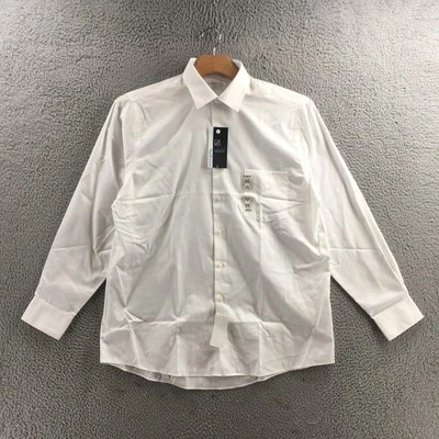Van Heusen Classic Fit Dress Shirts Mens 34/35 White Longsleeve Button Up NEW - Image 1 of 4
