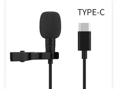 Portable 1.5m Lavalier Mini Microphone Condenser Clip-on Lapel Mic Wired USB 3.5 - Image 1 of 4