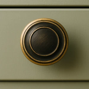 Tiradores redondos de manijas de gabinete de cocina con reflejos dorados de bronce - Imagen 1 de 4