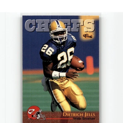 1996 Classic NFL Rookies Dietrich Jells #28 Kansas City Chiefs - Image 1 of 2