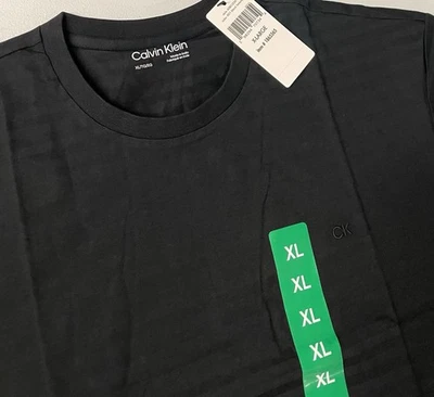Calvin Klein мужская футболка черная полоса коротким рукавом XL хлопок вышитый логотип - Изображение 1 из 4