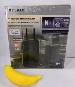 Belkin N+ Wireless Modem Router - Storage Performance Networking Wifi - Sealed - Picture 1 of 6