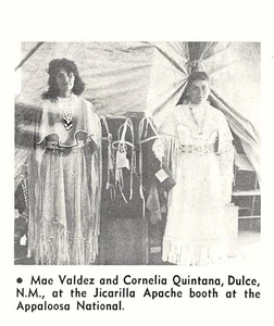 Jicarilla Apache Mae Valdez Cornelia Quintana Booth 2.5" x 3" Vintage Mag Cutout - Picture 1 of 1