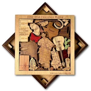 Texas Holzpuzzle | Personalisiertes Geschenk und Deko für Texaner - Bild 1 von 5