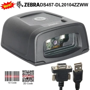 Zebra DS457-DL20104ZZWW Fixed Mount 1D 2D Barcode Scanner With USB/RS232 Cable - Picture 1 of 11