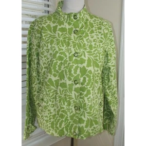 Coldwater Creek Jacke mit Druckknopfleiste - limettengrün - Damengröße Large - Bild 1 von 8