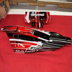 Traxxas Bandit Karosserie, Bandit, rot grau schwarz weiß (lackiert mit Decals) - Bild 1 von 5