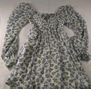 Thirty Thirty Floral Dress with Long Sleeves and V-Neck M - Picture 1 of 12
