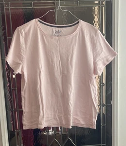 Croft & Barrow Classic Tee Super Soft Stretch Damen Lt Pink Kurzarm Gr. PXL - Bild 1 von 3