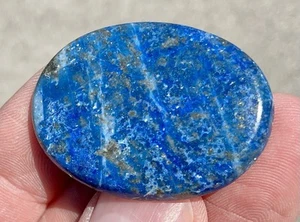 Polished Lapis Lazuli Cabochon Gemstone Lapidary 40x30x5mm NOS - Picture 1 of 8