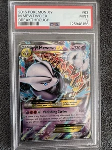 Pokemon TCG M Mewtwo EX Karte 63/162 Breakthrough PSA 9 MINT Englisch 2015 XY - Bild 1 von 2
