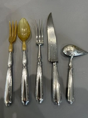 Couverts de Service Louis XVI en Argent Minerve Orfèvre POT 1904-1908 - Photo 1/4