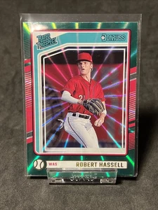 Láser verde Panini Donruss 2024 - Rated Prospects #117 Robert Hassell (RC) - Imagen 1 de 2