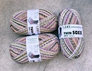Three skein Lang socks yarns for hand knitting 100 g, Italy - Picture 1 of 7