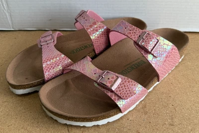 Birkenstock Sydney Brillante Serpiente Rosa - Talla 42 L11 Foto 1 de 4