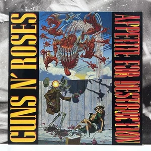 GUNS N' ROSES – APPETITE FOR DESTRUCTION LP EX/VG 1987 EU 1st UNCENSORED COVER - Picture 1 of 5