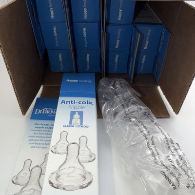 Lot of 12 - Dr. Brown's Anti-Colic Narrow 72 Total Nipples, Medium Flow Level 2 - Image 1 of 4