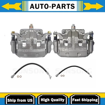 Front Disc Brake Calipers + Front Brake Line Fits Nissan Frontier 4.0L_ - Image 1 of 4